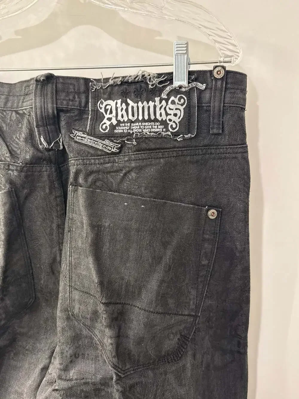 Akademiks Vintage Embroidered Black Denim Jeans